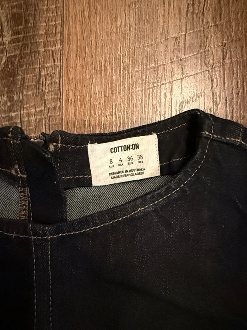 Sleeveless Dark Denim Dress - Picture 2 of 6
